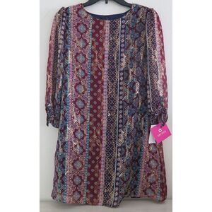 Amy Byer 2207Q7T Girl's Sz 16 Multicolor Harvest HMC Knee Length Dress $58+